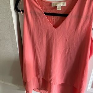 Salmon Pink Miachel Kors Sleeveless Blouse